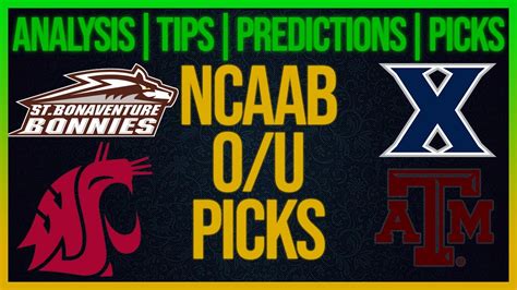 ncaa basketball over under picks.